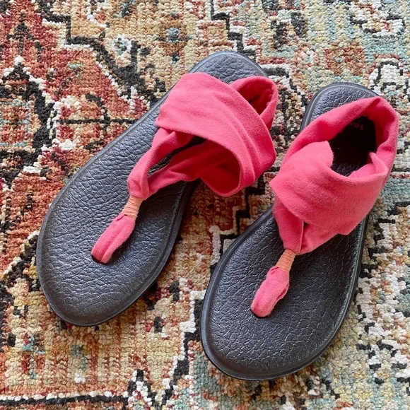 Coral Sanuk Yoga Sling Sandal - Picture 2 of 5
